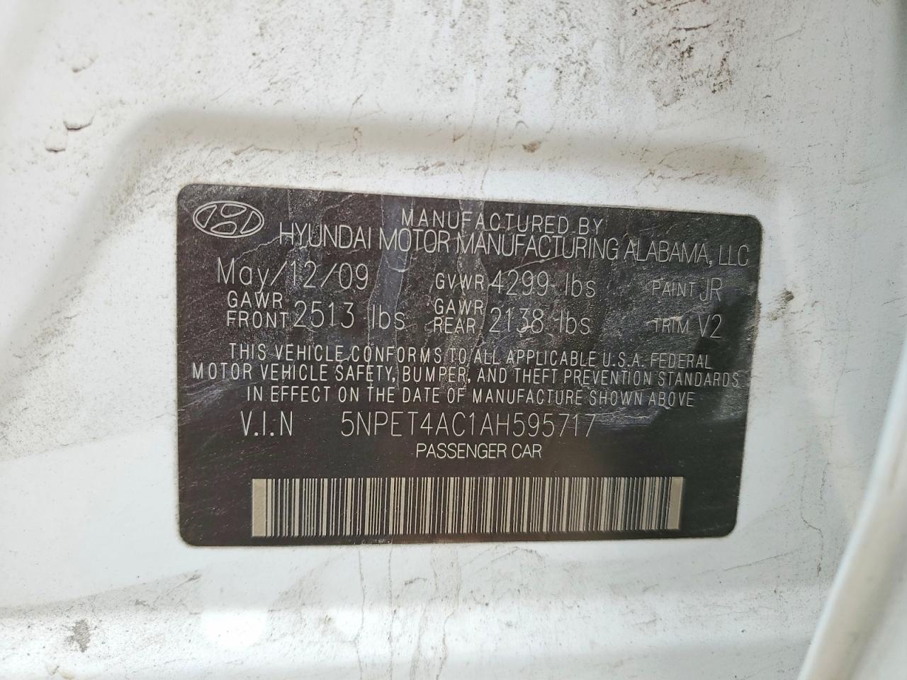2010 HYUNDAI SONATA
