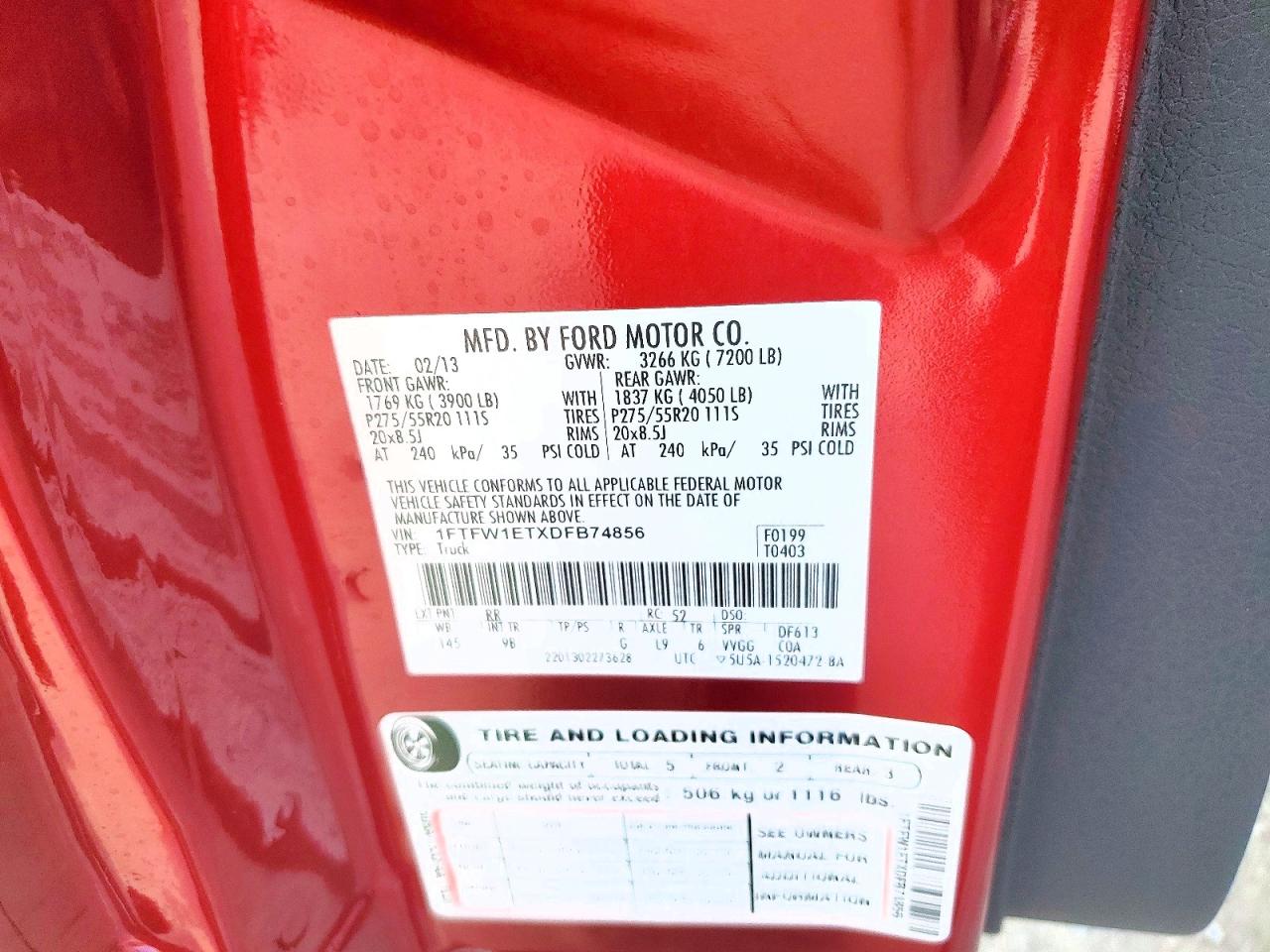 2013 FORD F150