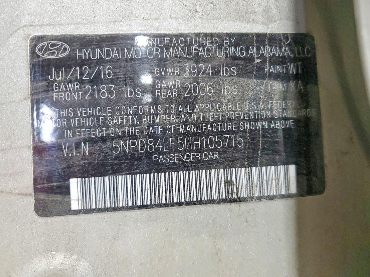 2017 HYUNDAI ELANTRA