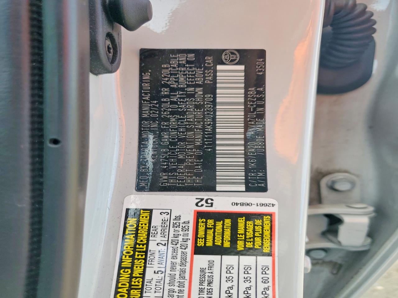 2024 TOYOTA CAMRY