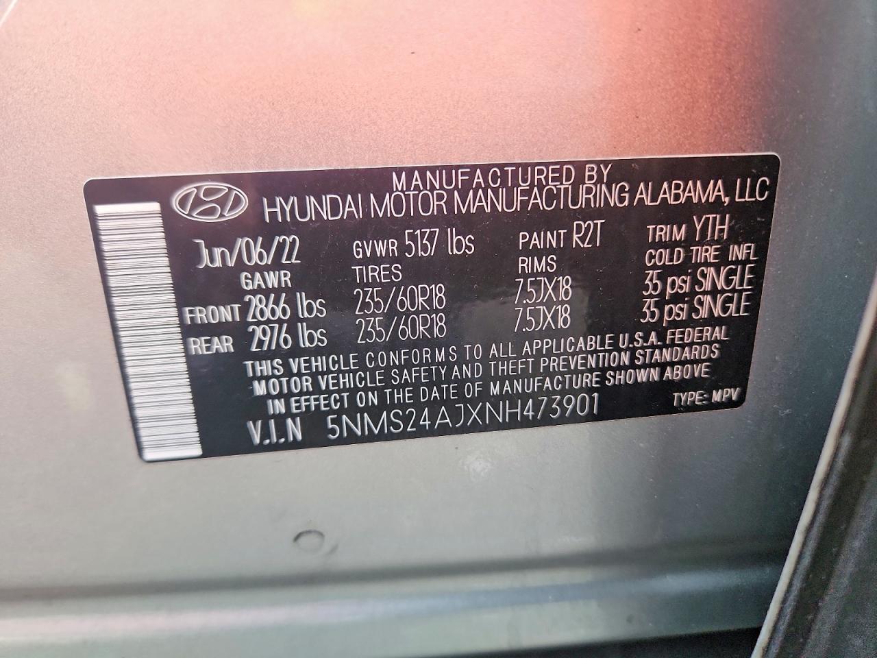 2022 HYUNDAI SANTA FE