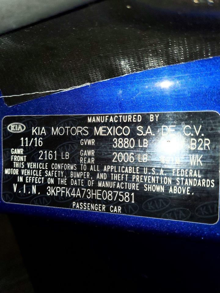 2017 KIA FORTE