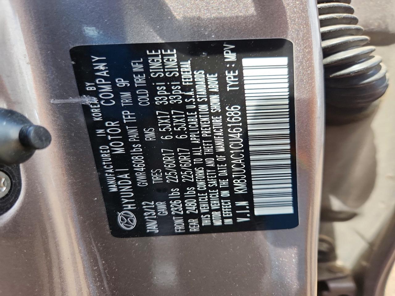 2012 HYUNDAI TUCSON