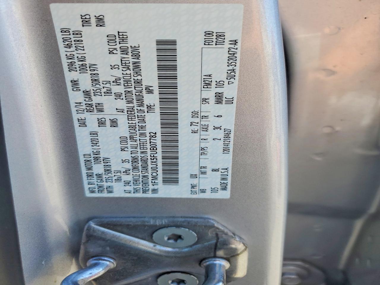 2015 FORD ESCAPE