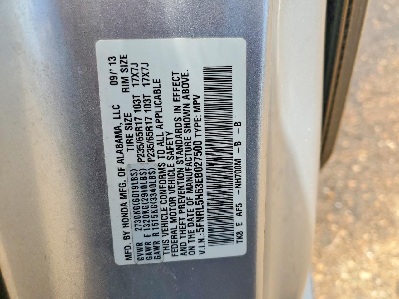 2014 HONDA ODYSSEY