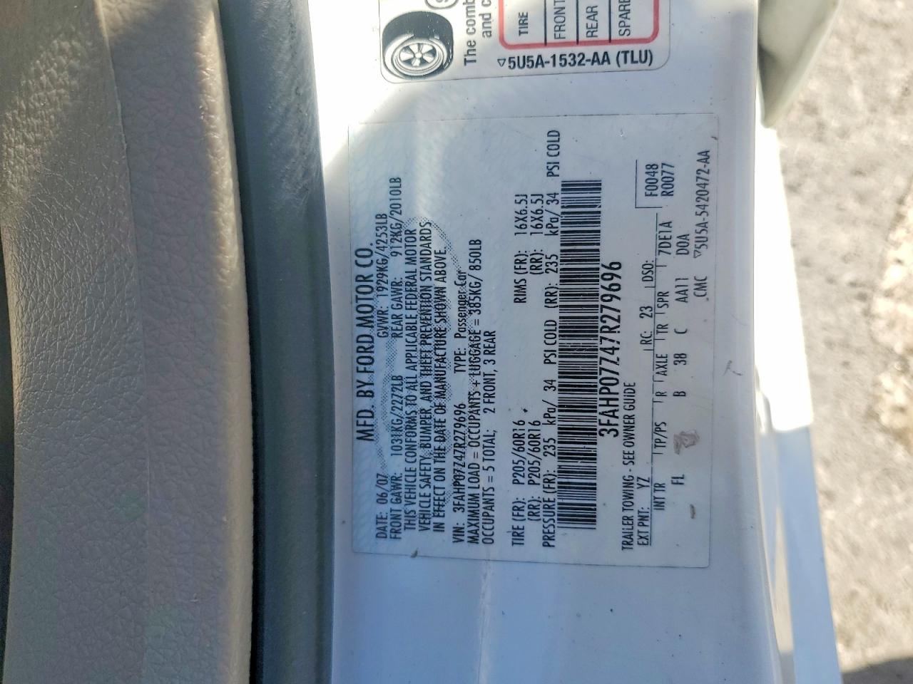 2007 FORD FUSION