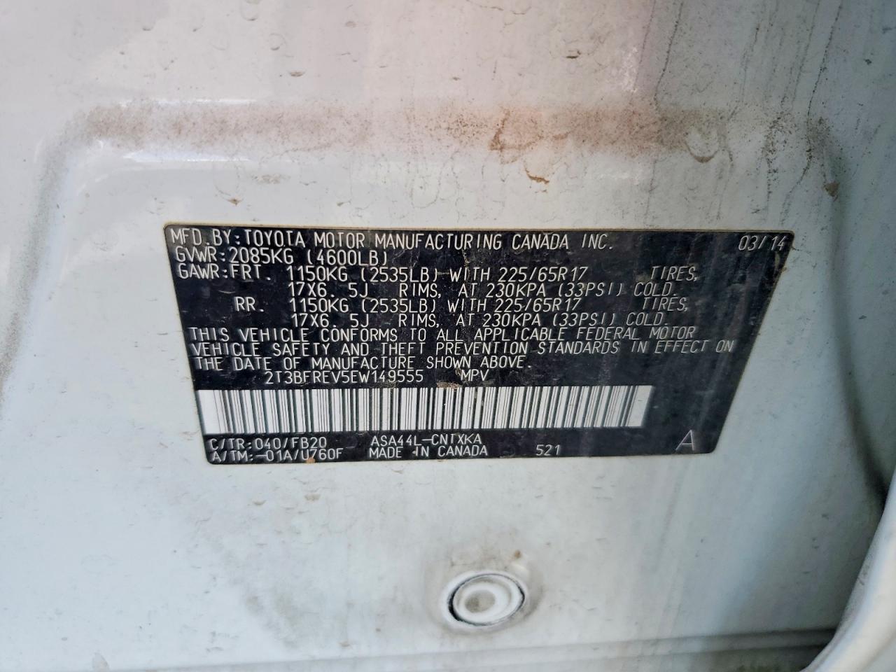 2014 TOYOTA RAV4