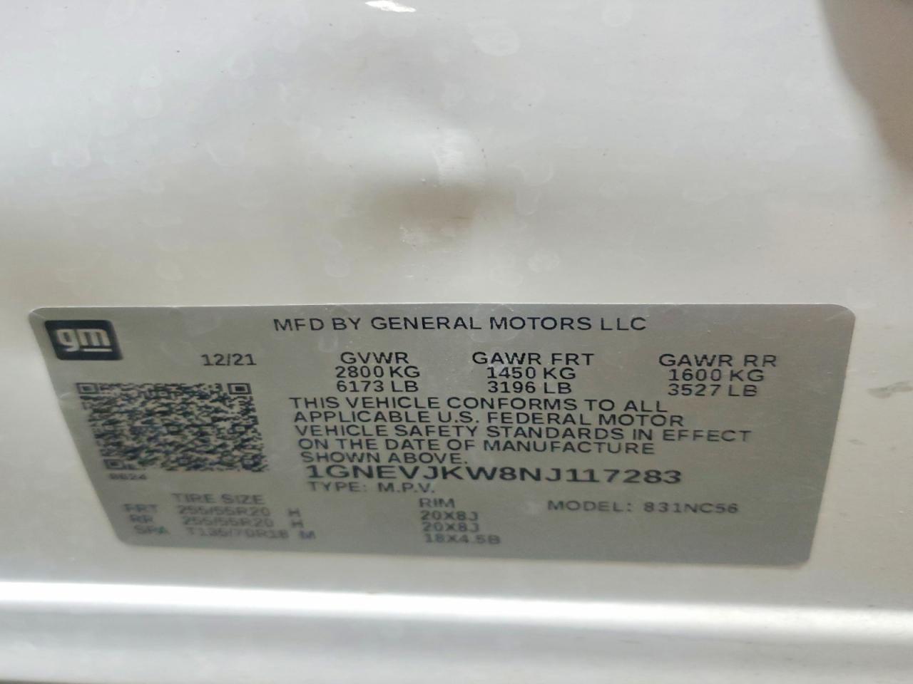 2022 CHEVROLET TRAVERSE