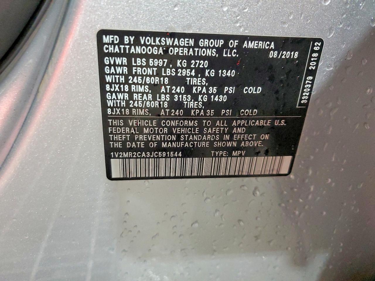 2018 VOLKSWAGEN ATLAS