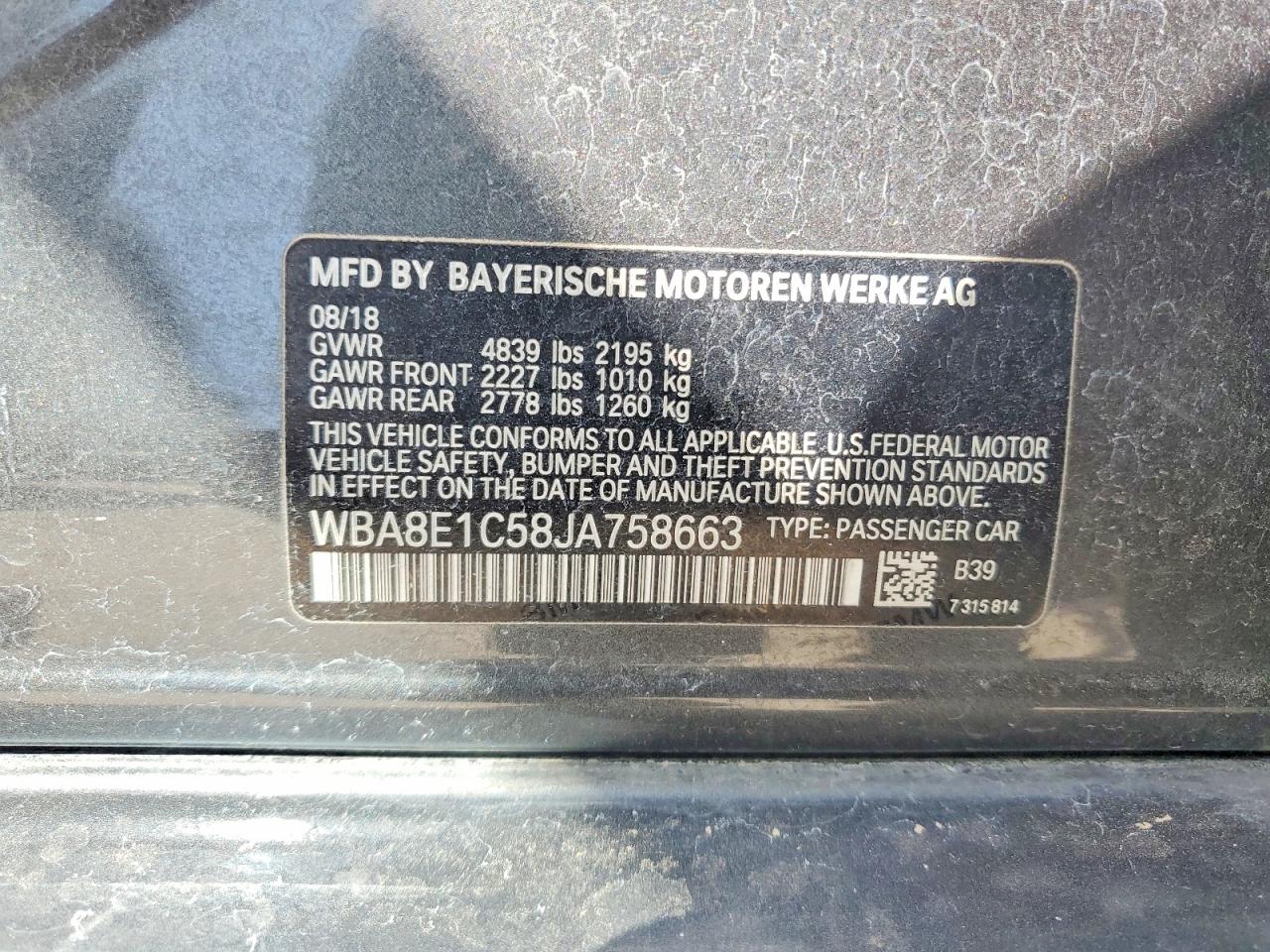 2018 BMW 3 SERIES