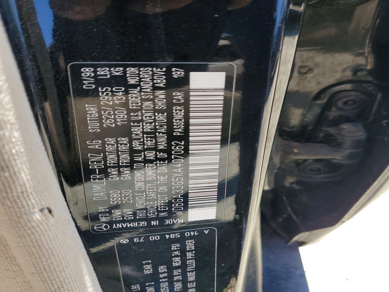 1999 MERCEDES-BENZ S-CLASS