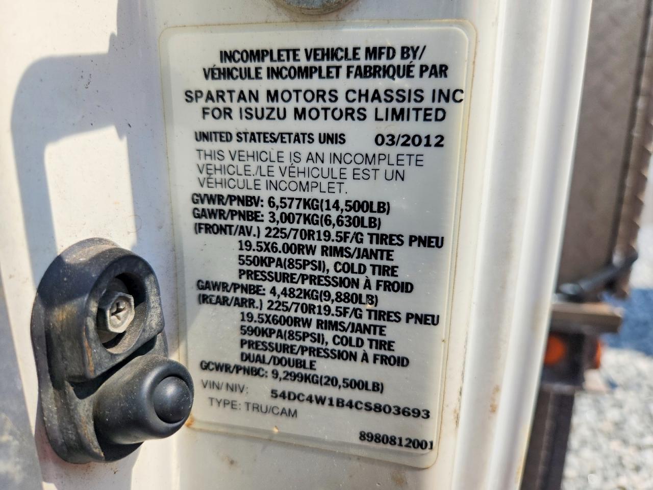 2012 ISUZU NPR