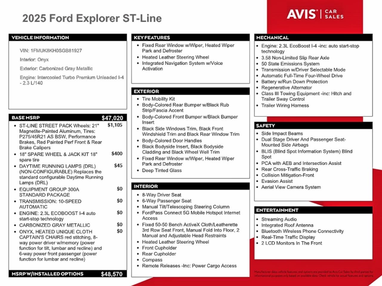 2025 FORD EXPLORER