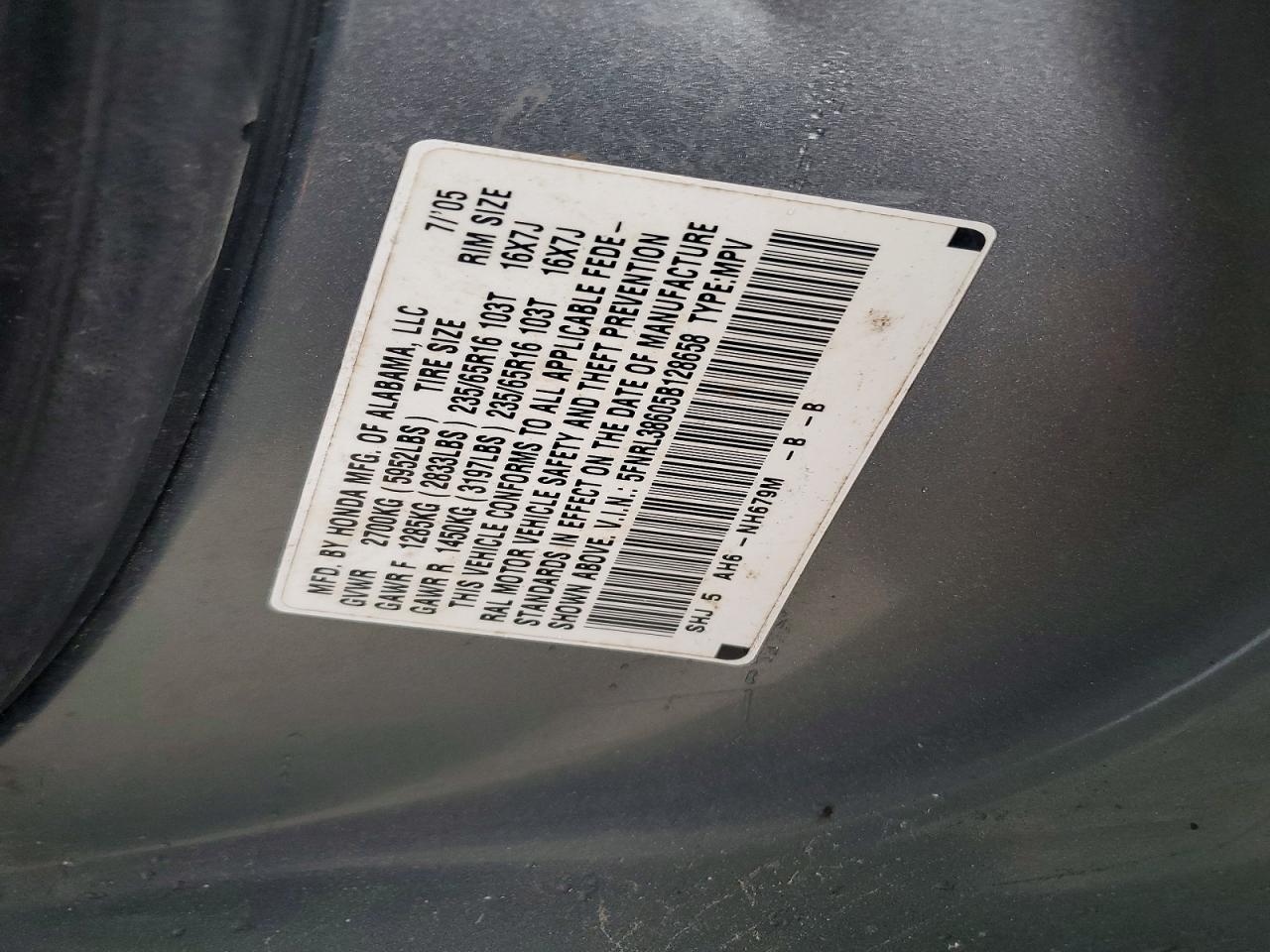 2005 HONDA ODYSSEY