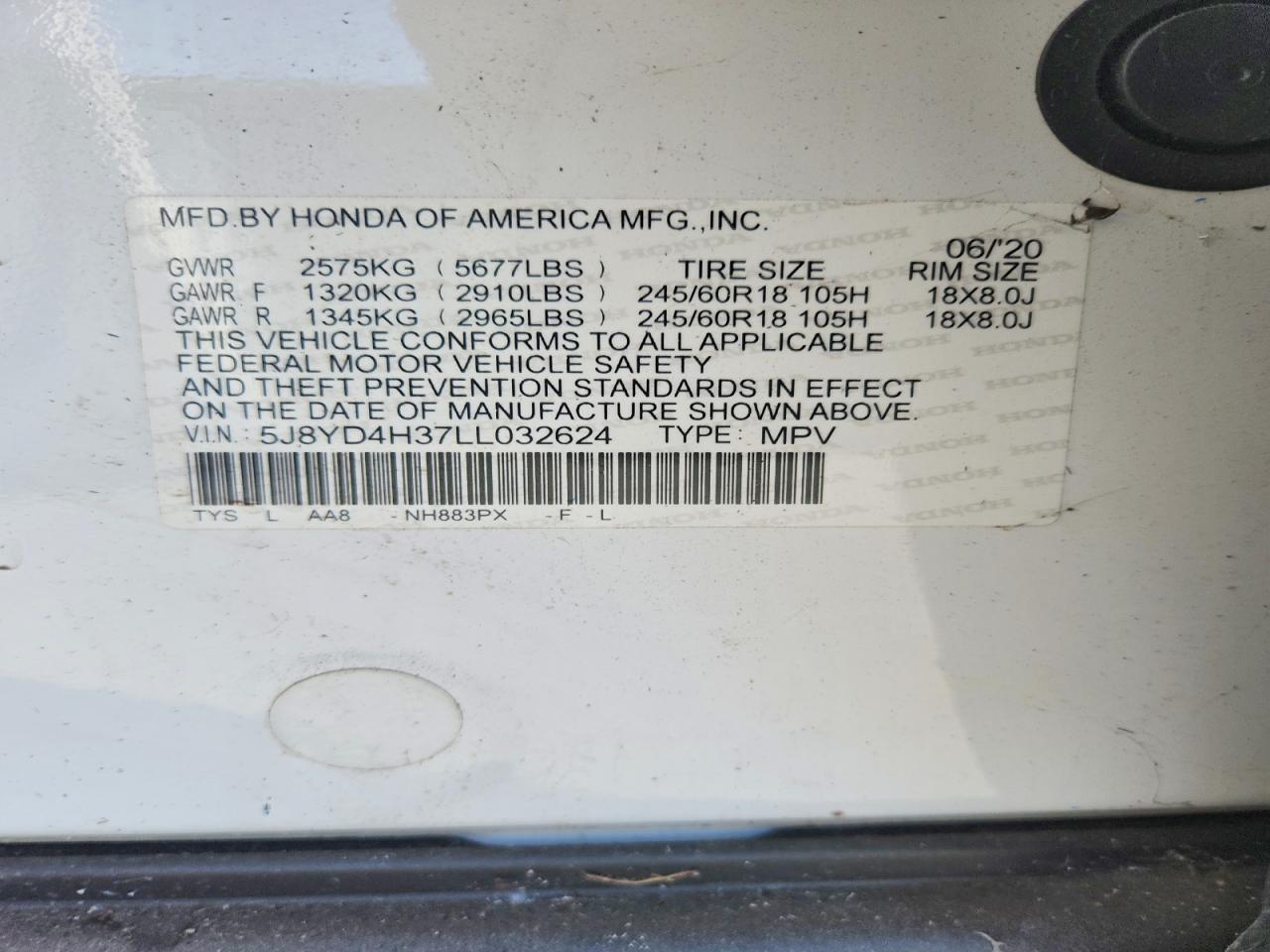 2020 ACURA MDX