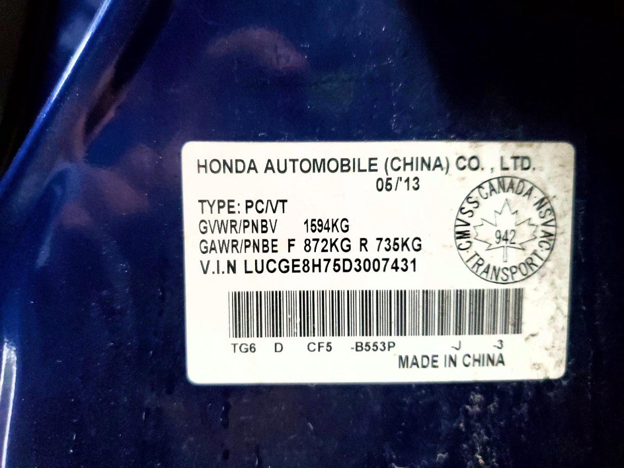 2013 HONDA FIT