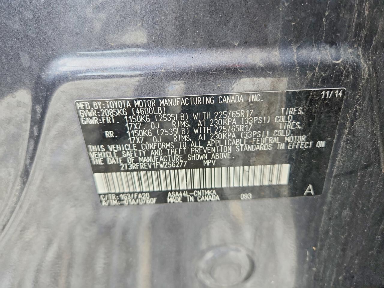 2015 TOYOTA RAV4
