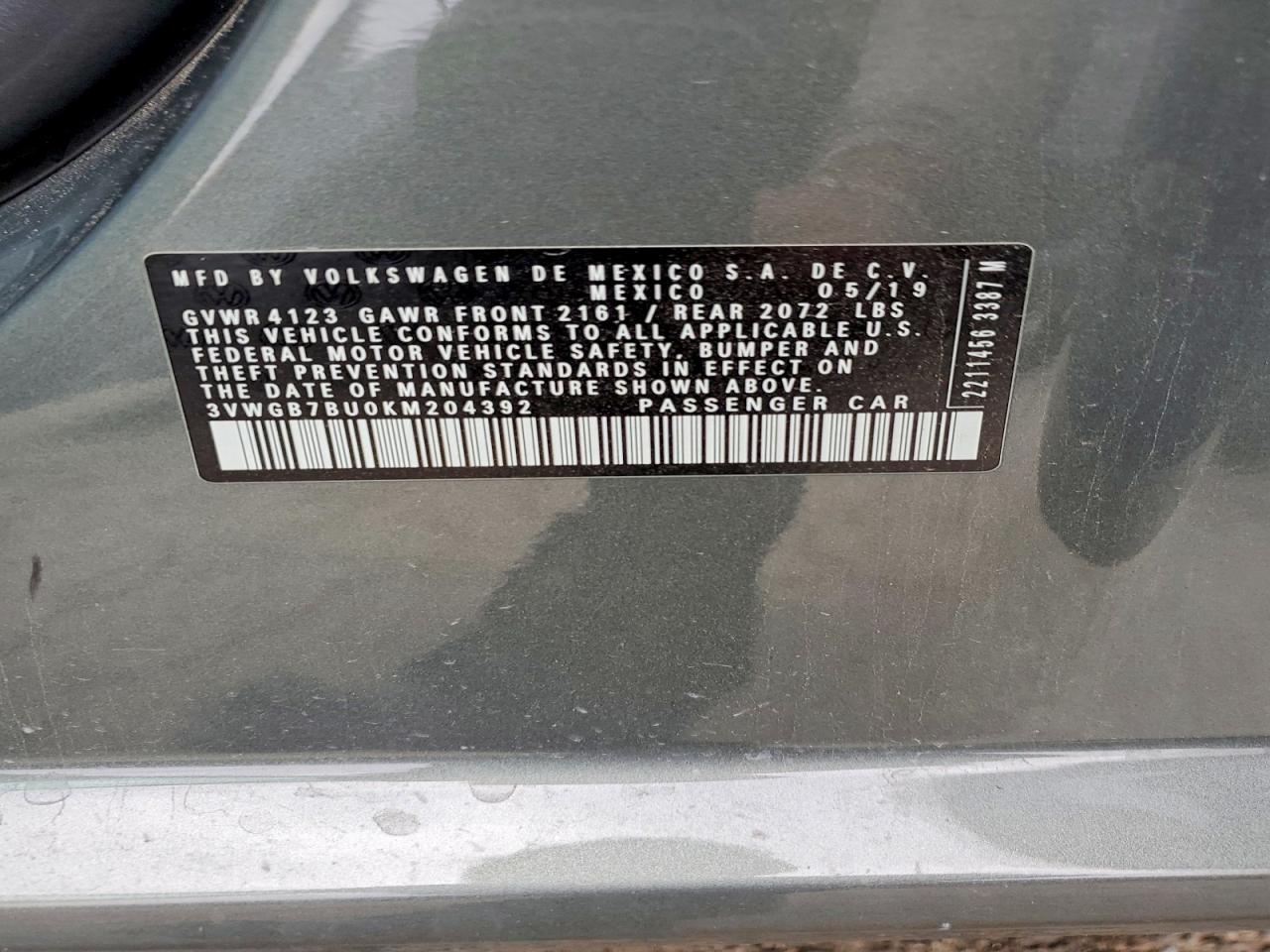 2019 VOLKSWAGEN JETTA