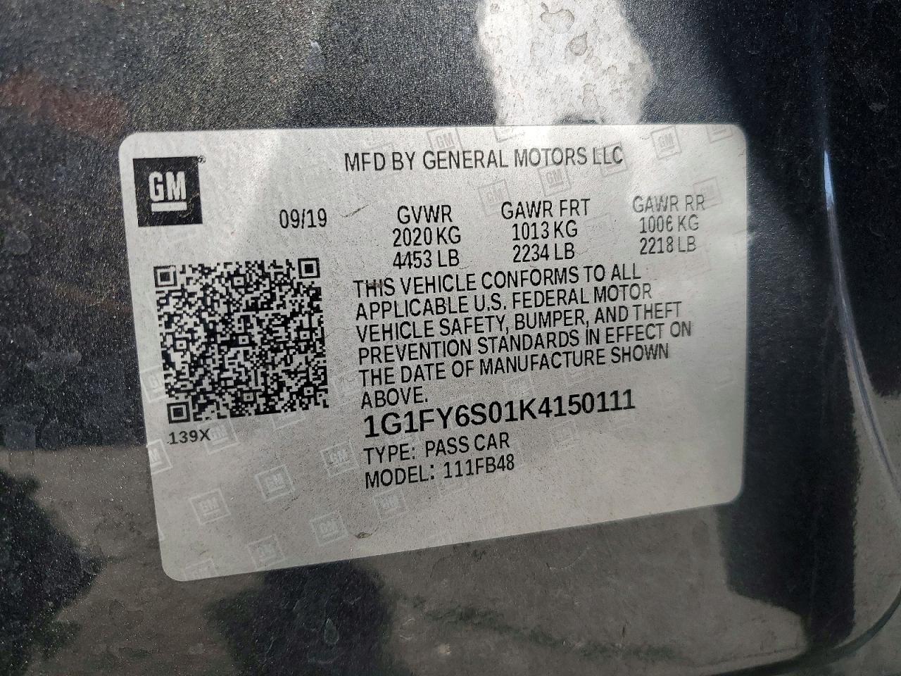 2019 CHEVROLET BOLT