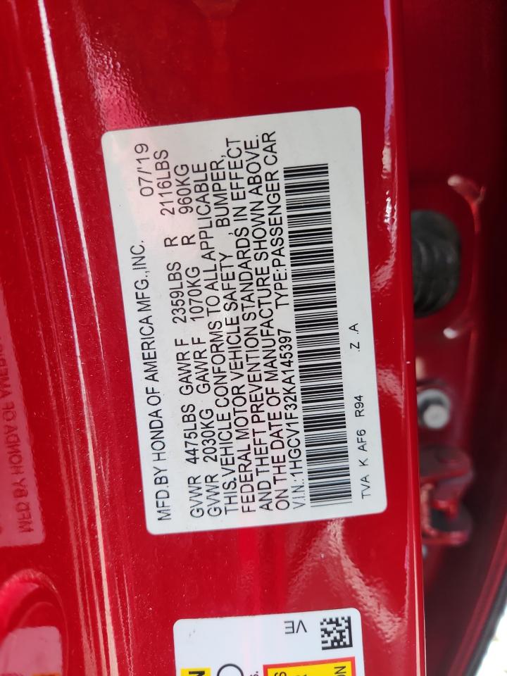 2019 HONDA ACCORD