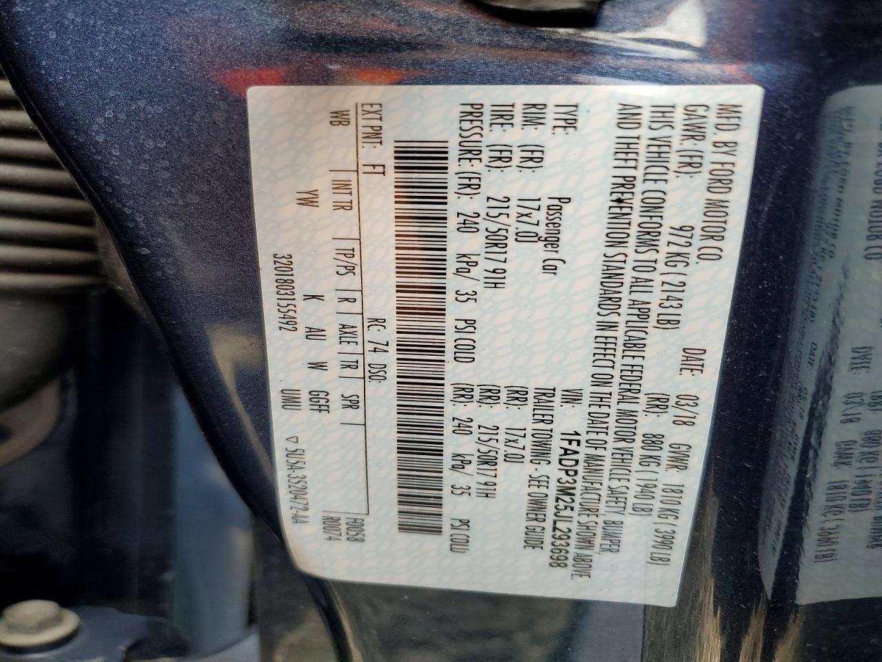 2018 FORD FOCUS