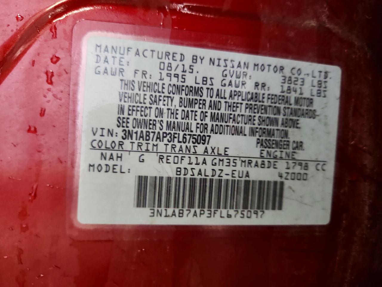 2015 NISSAN SENTRA