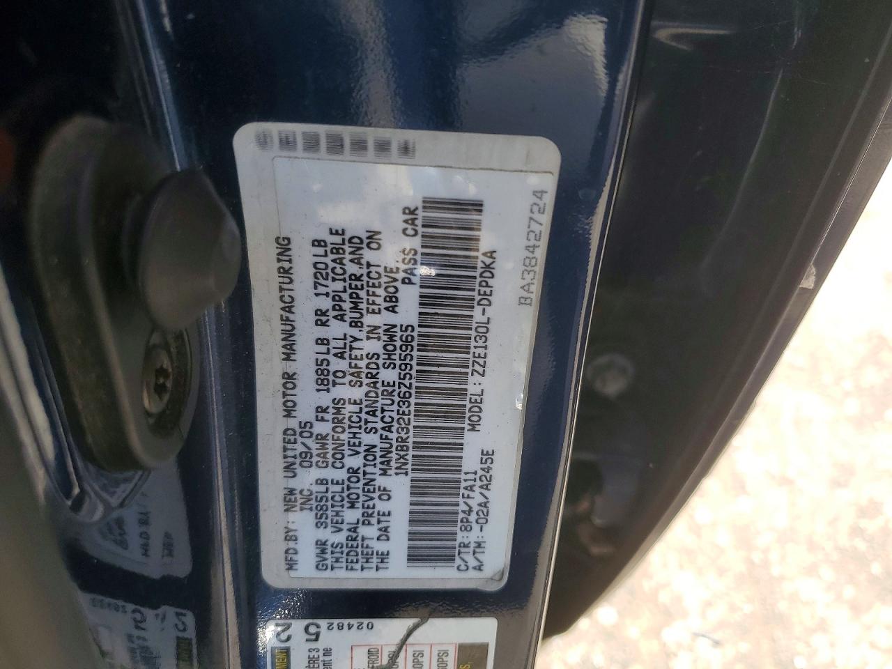 2006 TOYOTA COROLLA