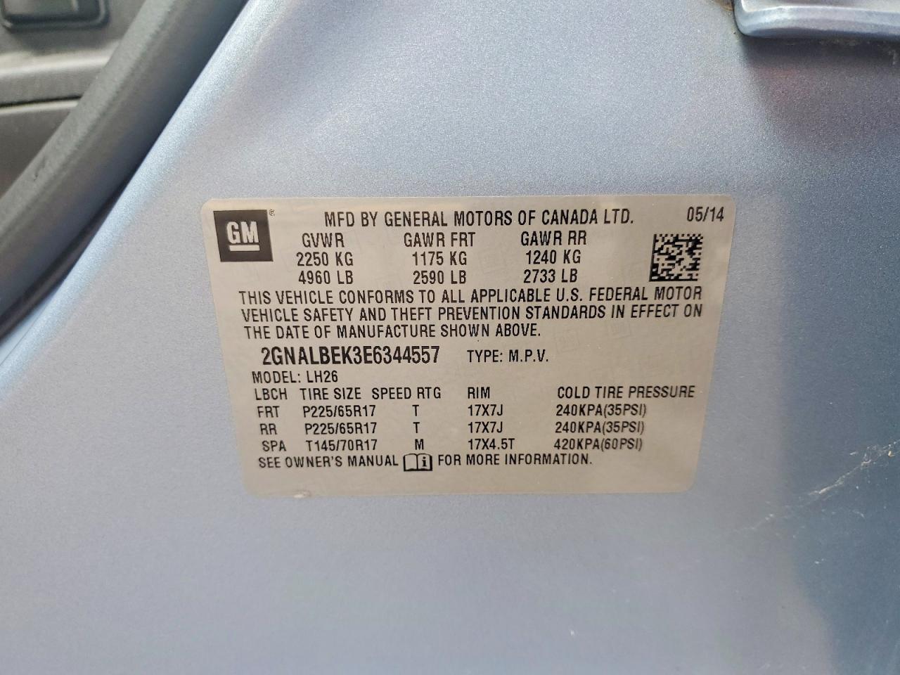 2014 CHEVROLET EQUINOX