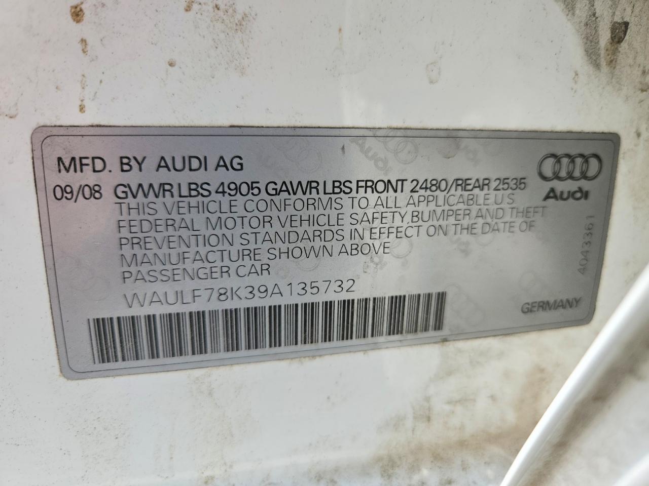 2009 AUDI A4