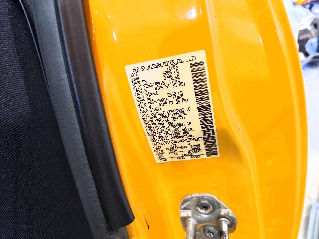 2004 NISSAN FRONTIER