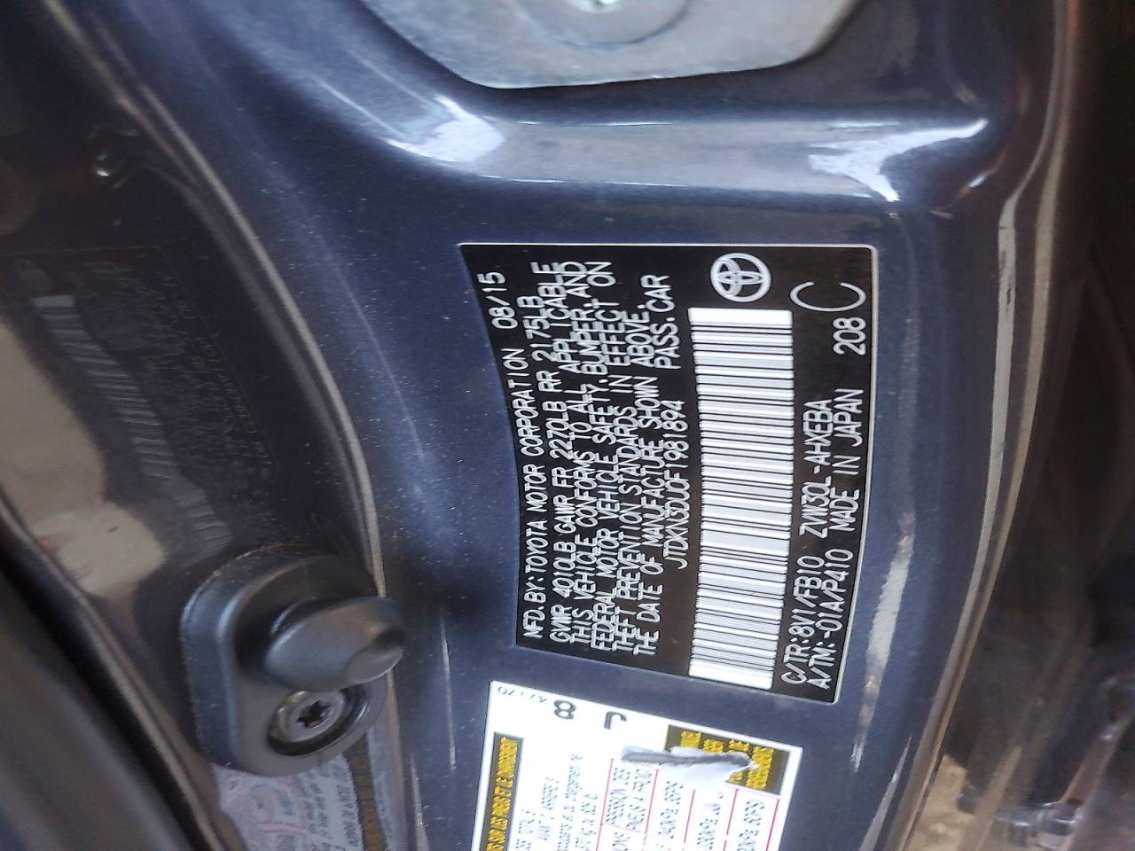 2015 TOYOTA PRIUS