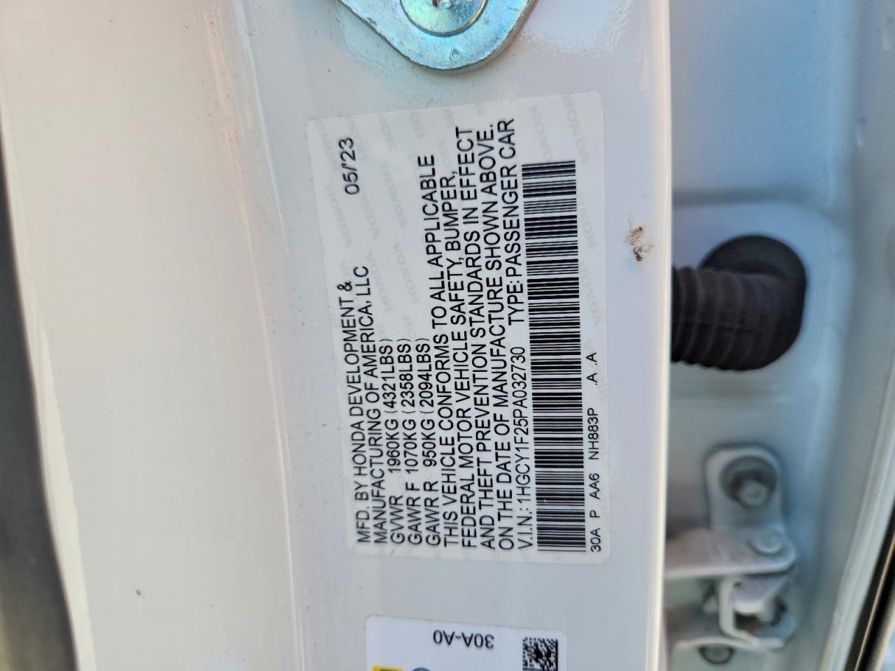 2023 HONDA ACCORD