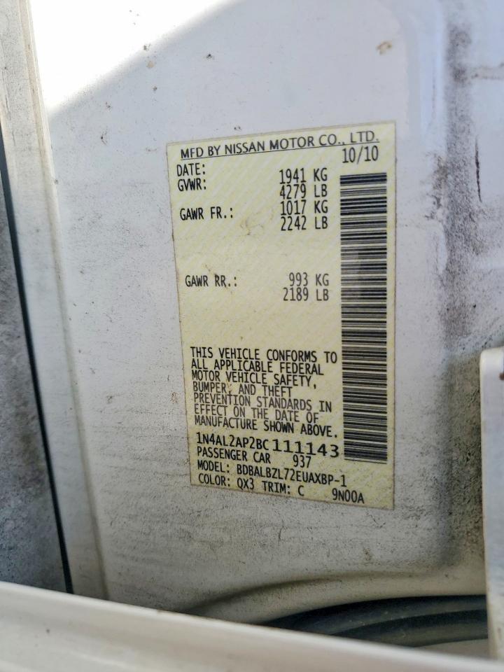 2011 NISSAN ALTIMA
