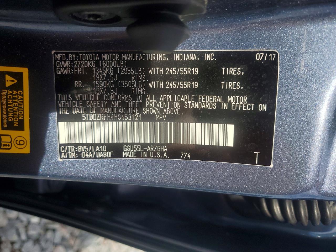 2017 TOYOTA HIGHLANDER
