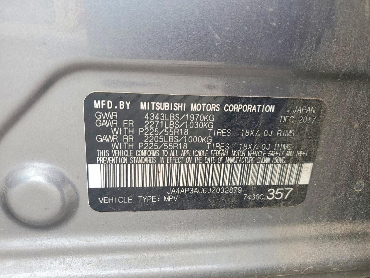 2018 MITSUBISHI OUTLANDER