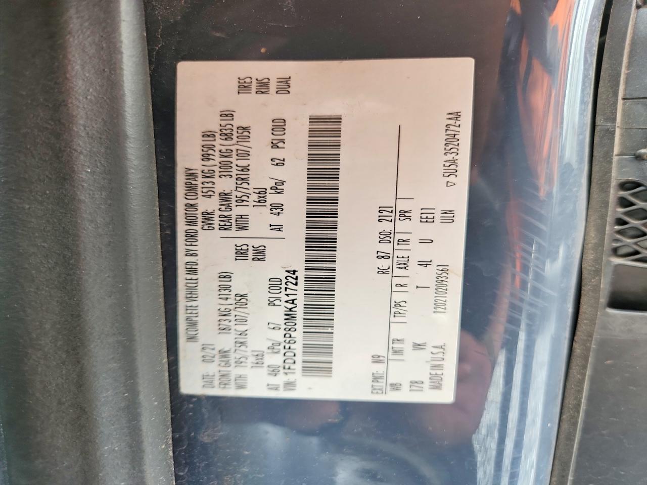 2021 FORD TRANSIT