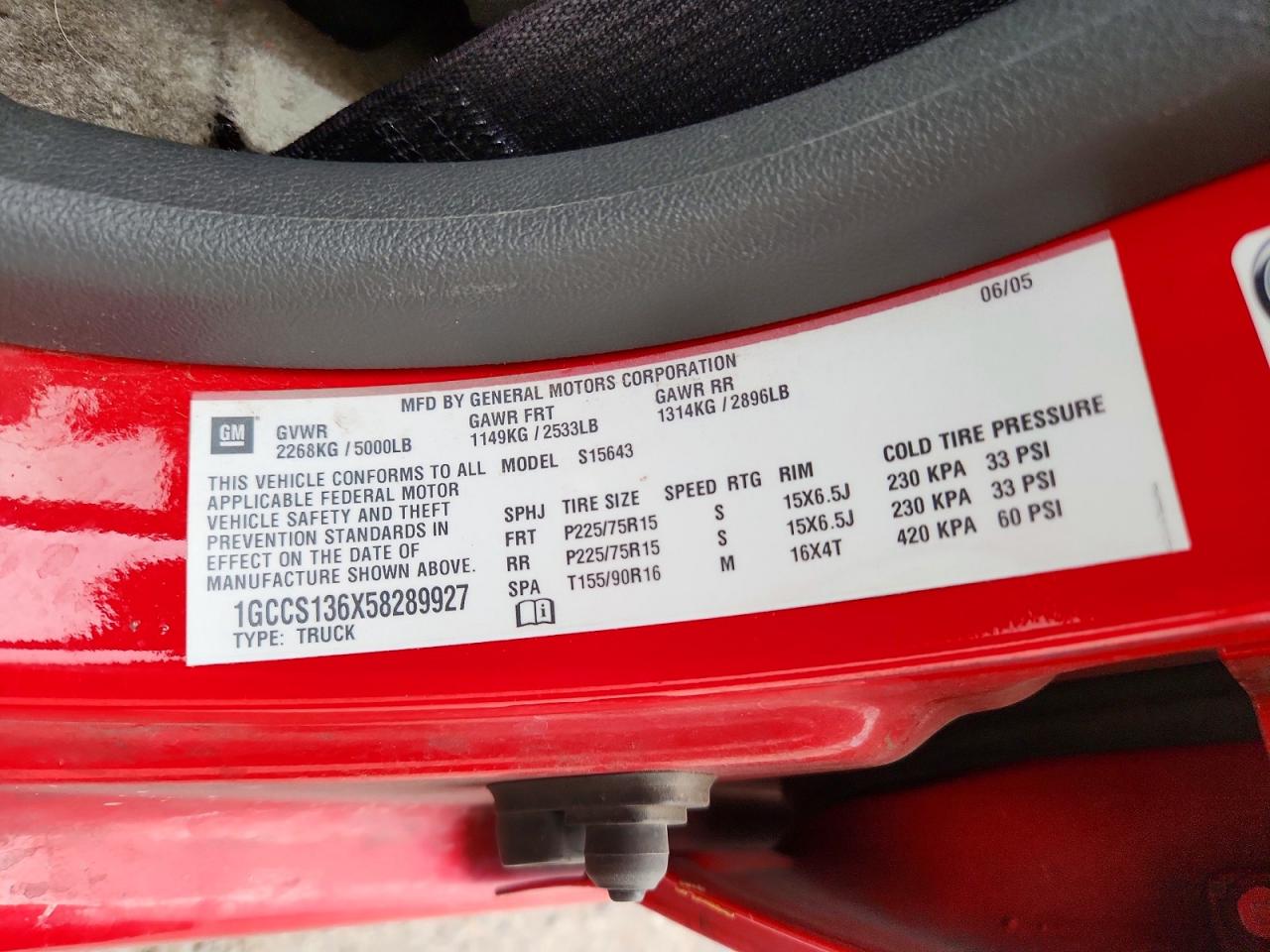 2005 CHEVROLET COLORADO