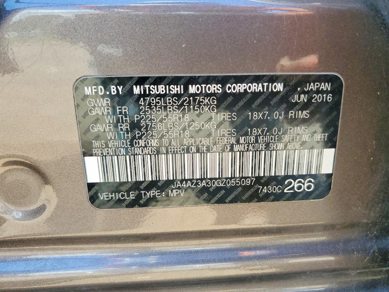 2016 MITSUBISHI OUTLANDER