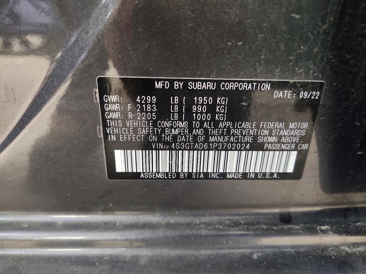 2023 SUBARU IMPREZA