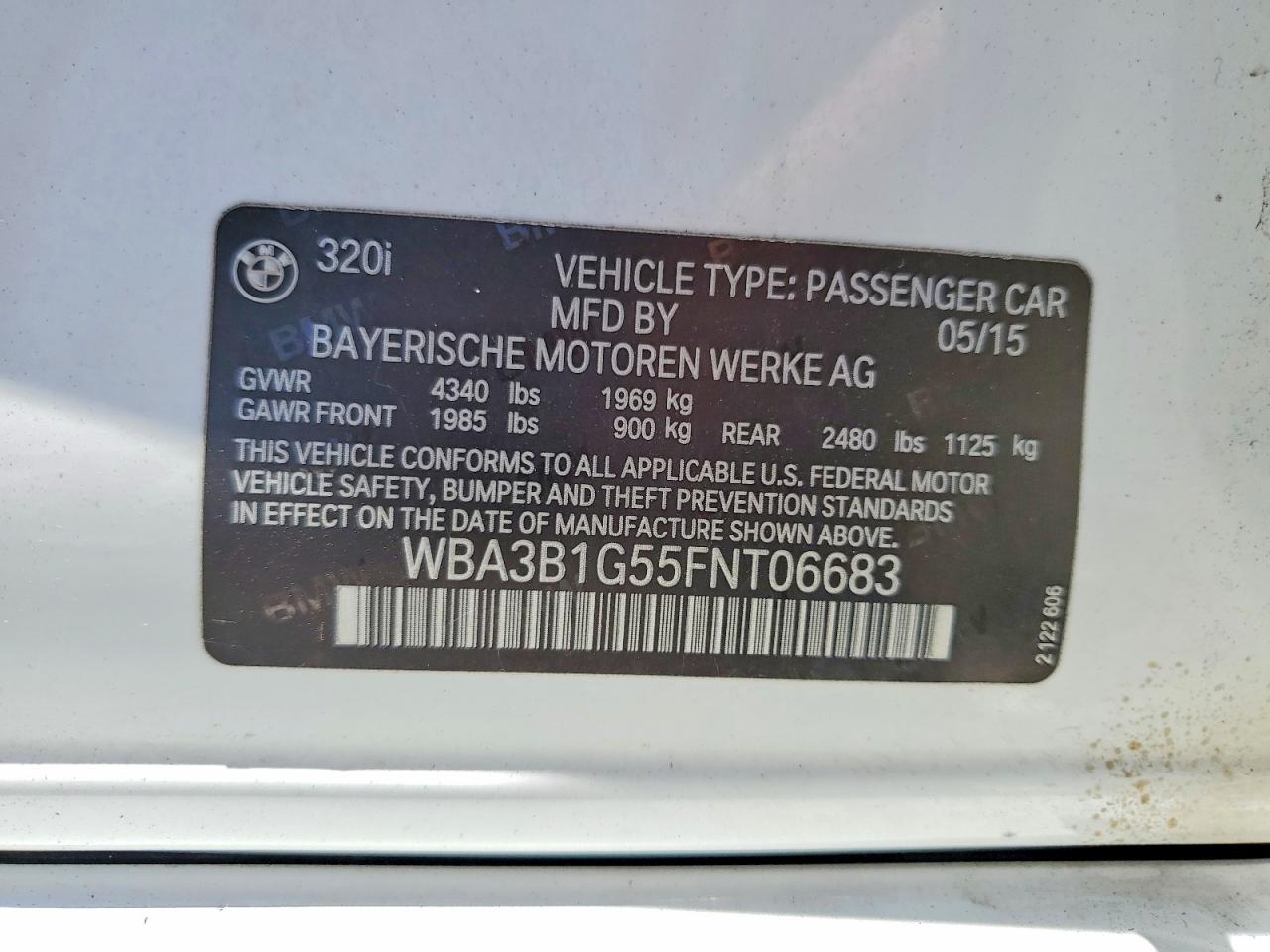2015 BMW 3 SERIES