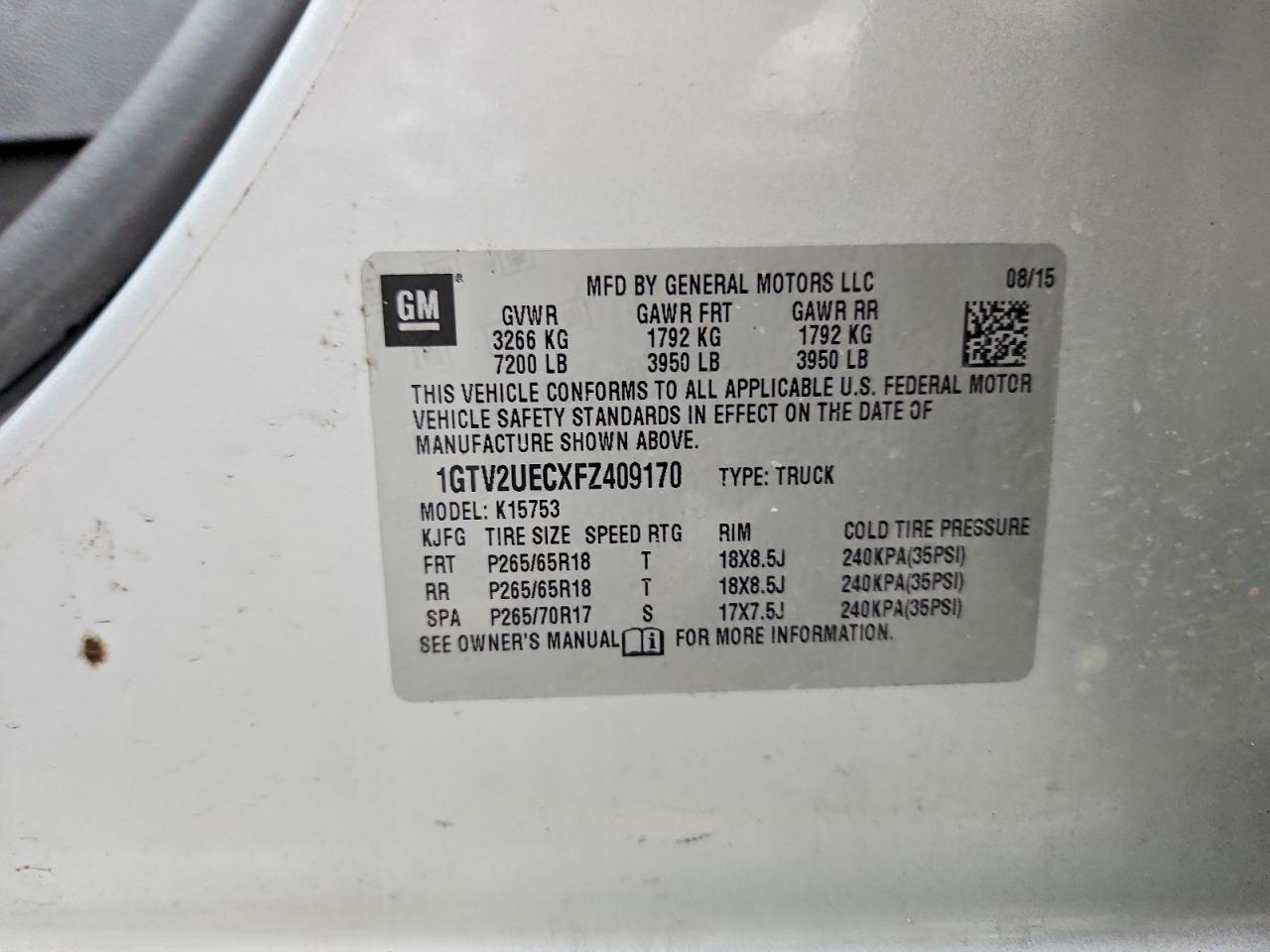 2015 GMC SIERRA
