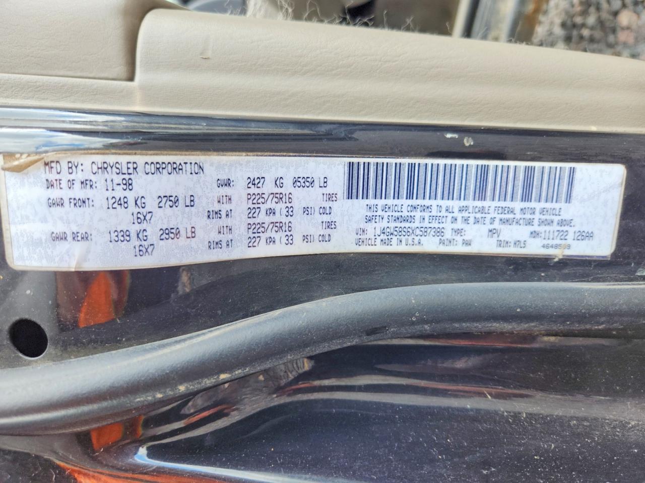 1999 JEEP CHEROKEE