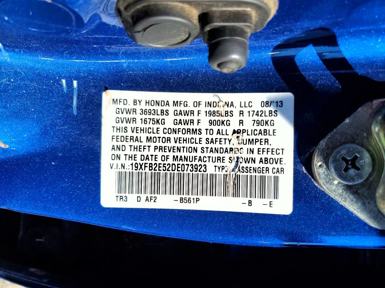 2013 HONDA CIVIC