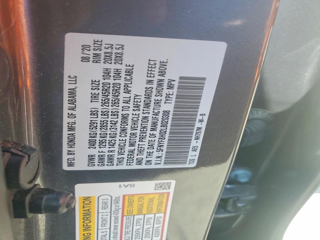2020 HONDA PASSPORT