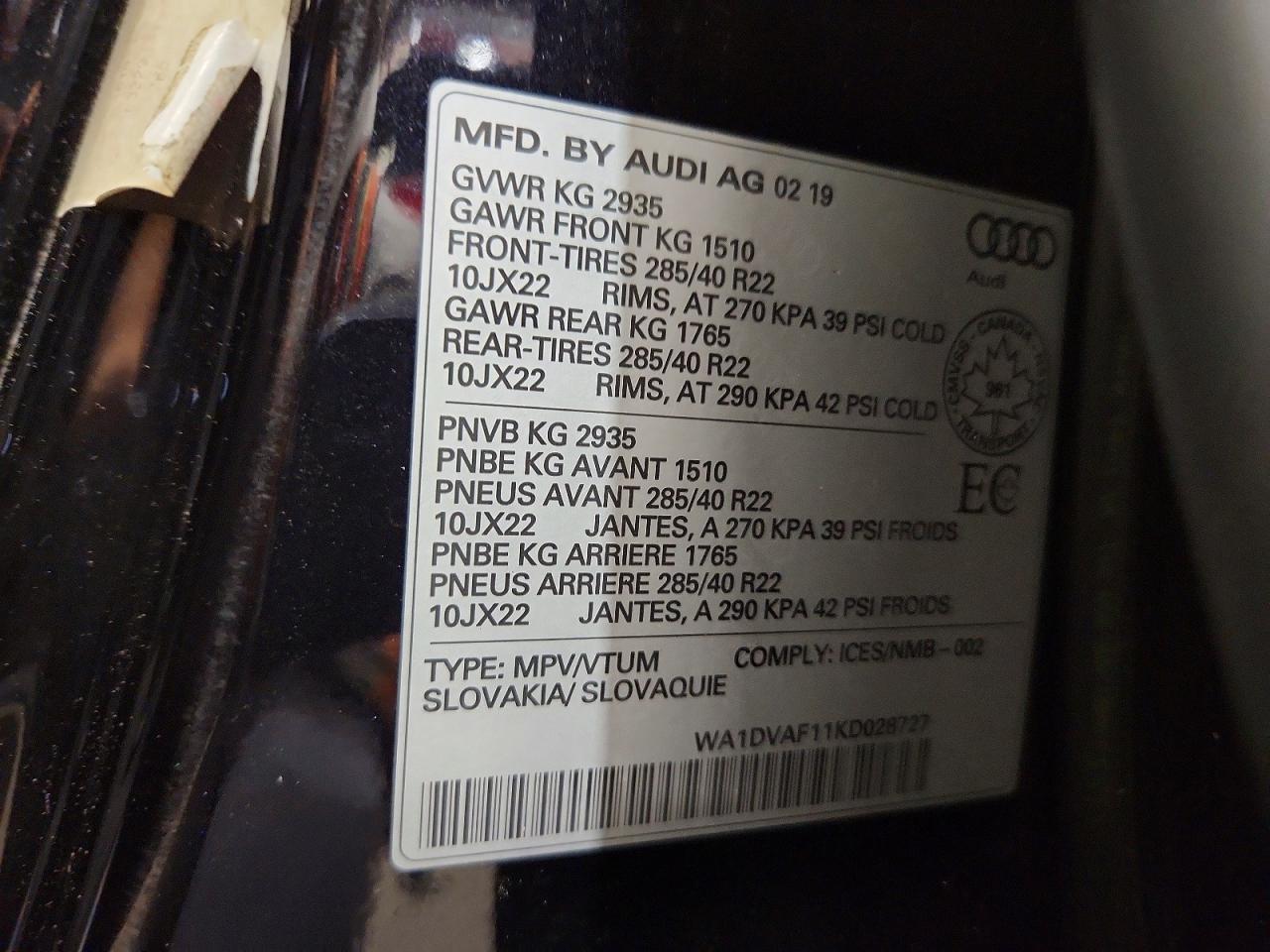 2019 AUDI Q8