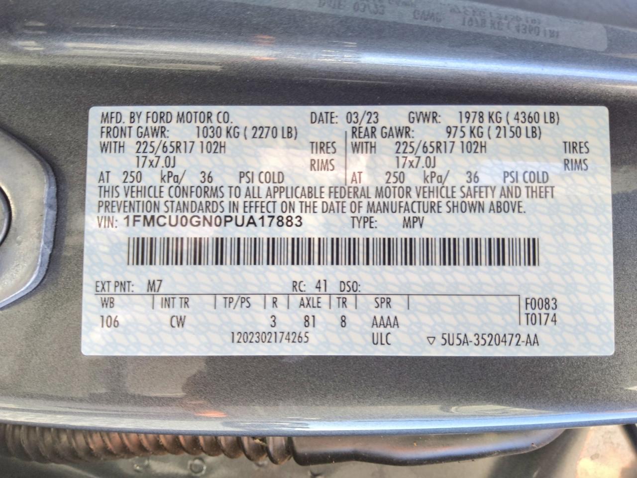 2023 FORD ESCAPE