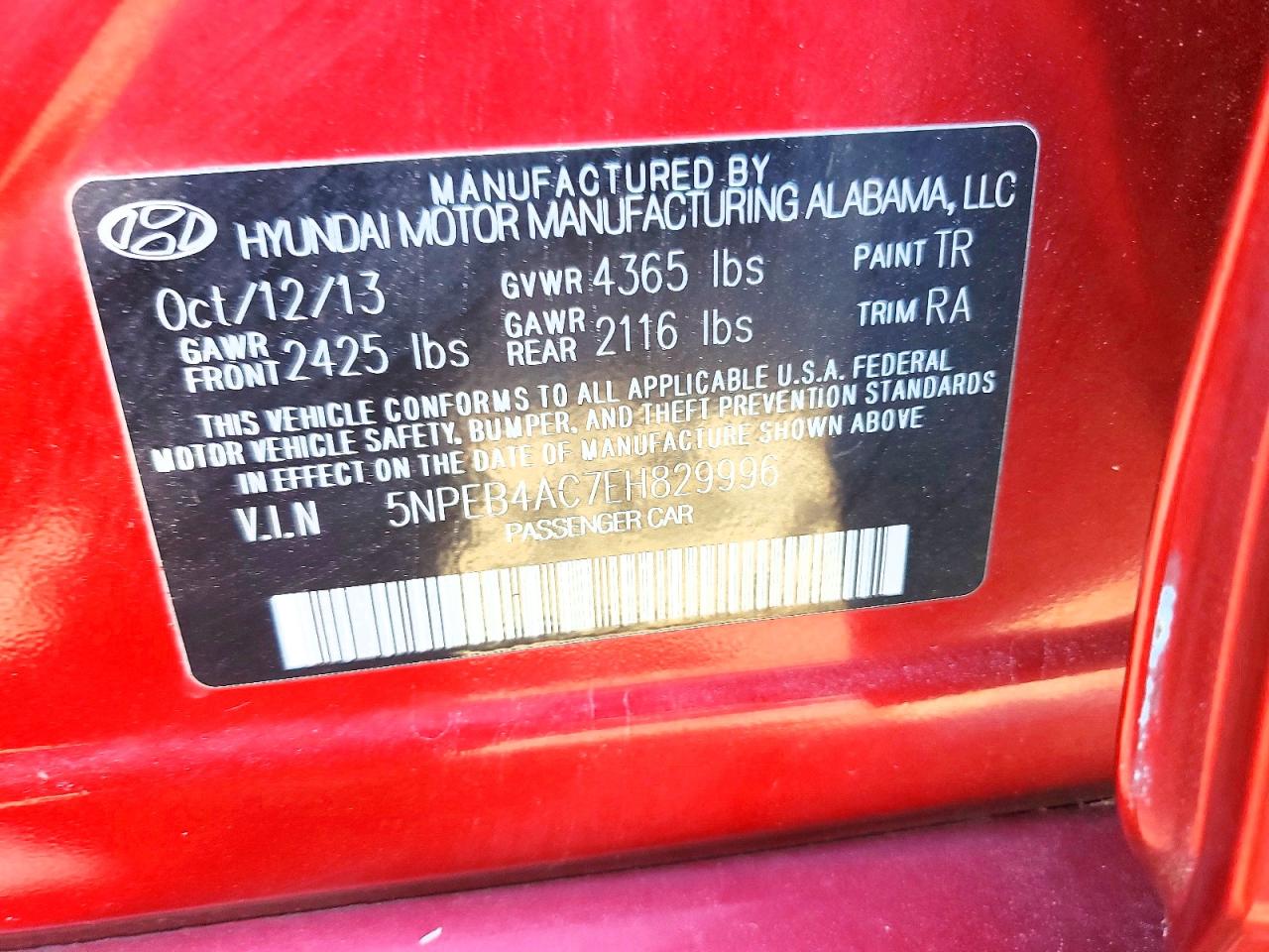 2014 HYUNDAI SONATA