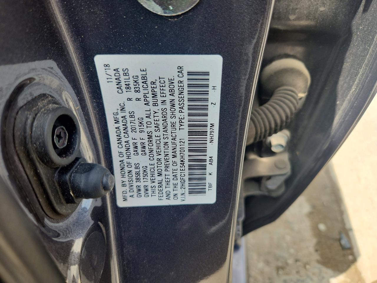 2019 HONDA CIVIC