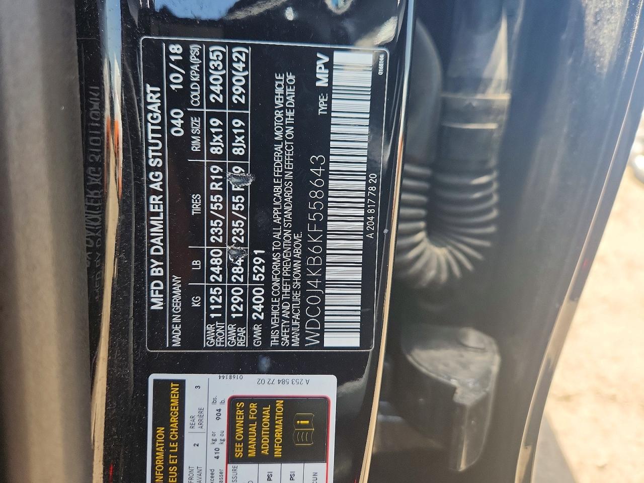 2019 MERCEDES-BENZ GLC-CLASS