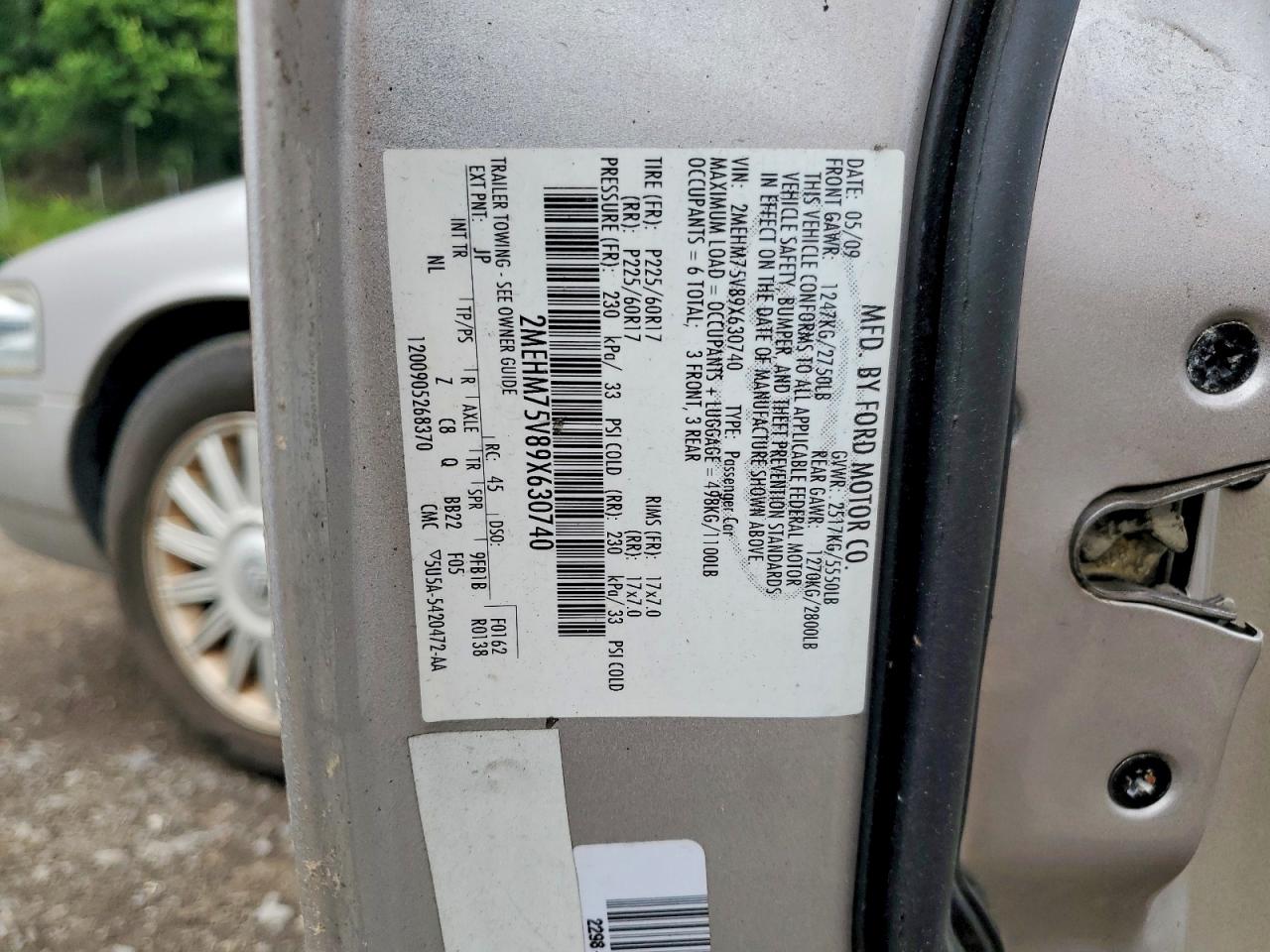 2009 MERCURY GRMARQUIS
